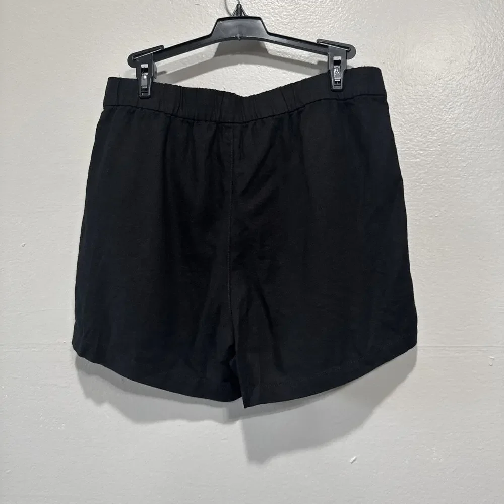 J. Crew Linen Blend Pull On Seaside Shorts Women Size S Pockets Casual Vacation - Picture 4 of 12